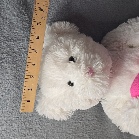 18" Valentines Day white bear very fluffy and soft - Picture 4 of 7